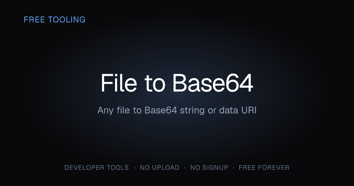 File to Base64 Online — Convert Files, Free, No Upload
